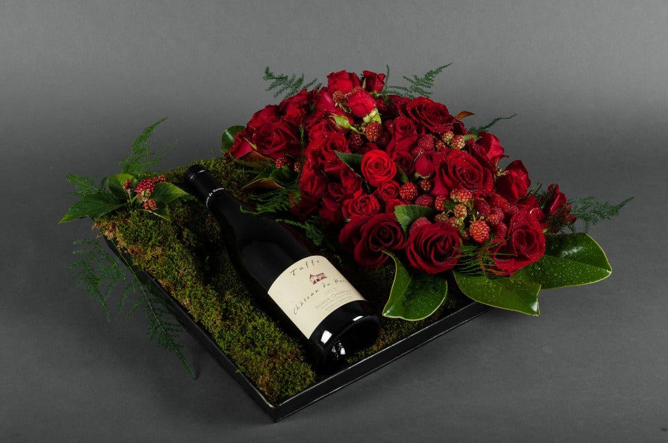 Richview Valentine's Day Wine Basket - wine gift baskets - USA delivery